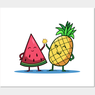 Watermelon and Pineapple Posters and Art